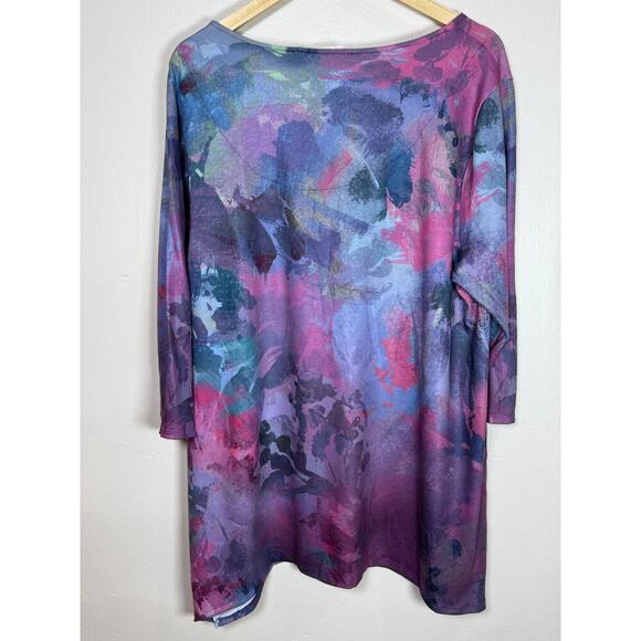 Soft Surroundings Tunic Long Sleeve Plus Size 1X Art To Wear Lagenlook Stretch - Picture 7 of 7